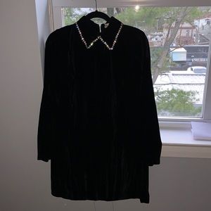 Zara Crushed Velvet Dress